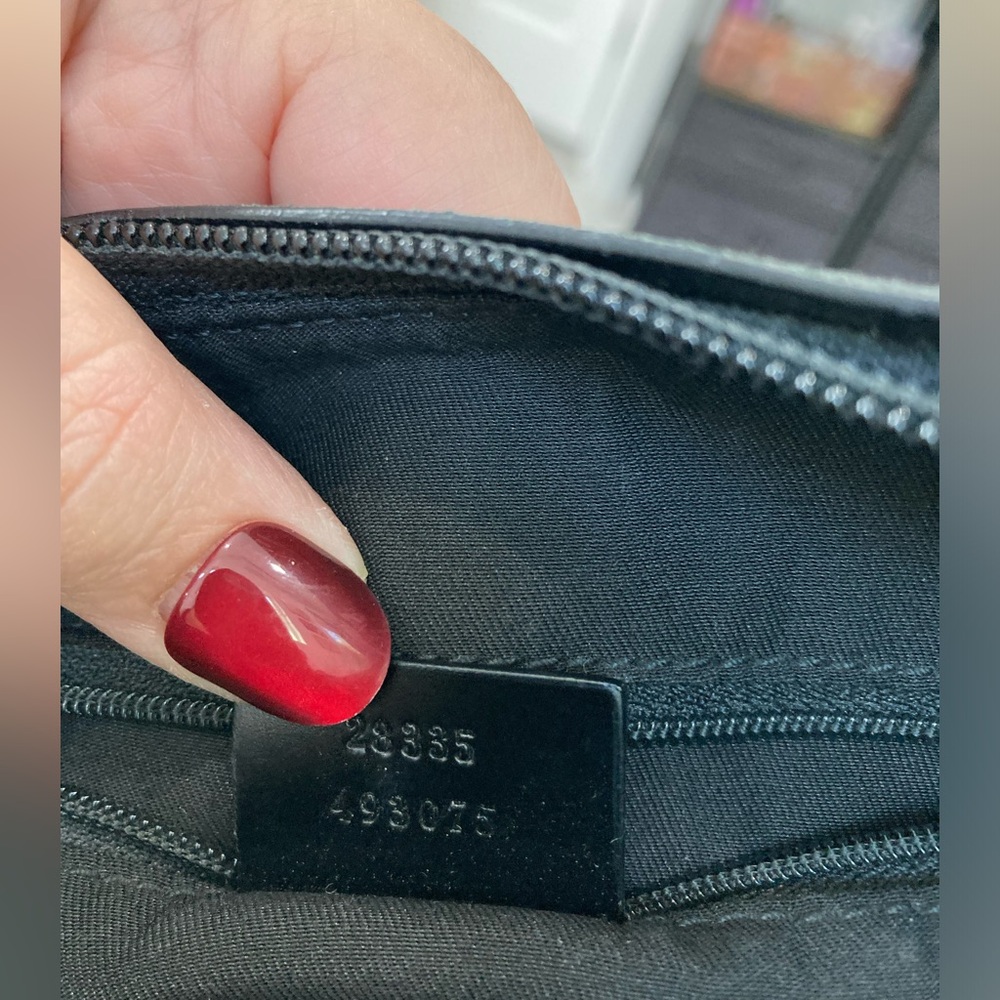 Pre-loved Gucci Black GG Canvas Shoulder Handbag - Picture 10 of 12